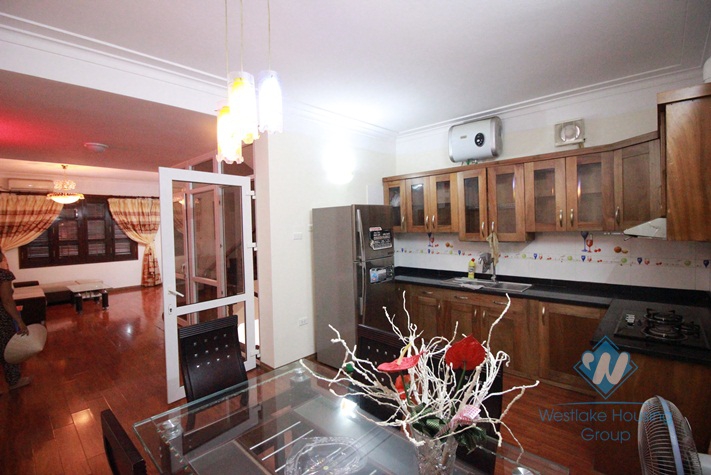 Newly renovated house with 05 bedrooms for rent in Xuan Dieu Street, Tay Ho, Hanoi.